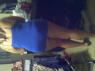 Big ass girl in short dress