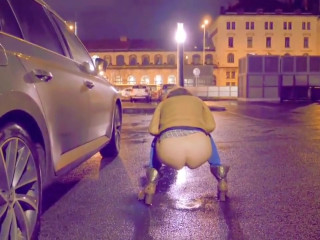 Pissing in the street by night
