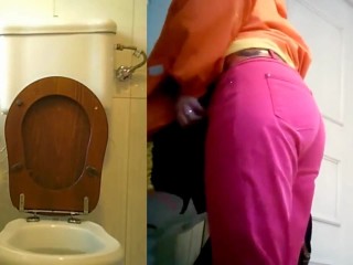 Pink pants lady pees