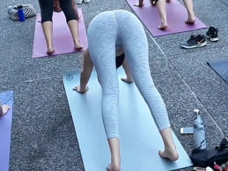 Yoga outdoor class spy
