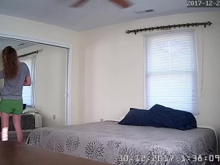 Bedroom hidden cam changing spy