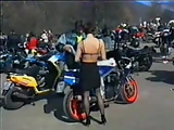 Moto Babe Strip in Public