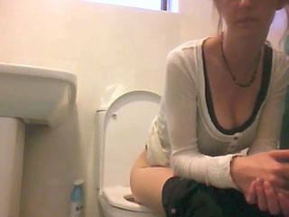 Girl in the bathroom hidden camera