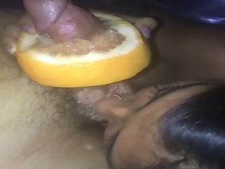 Lemon blowjob and cum in mouth