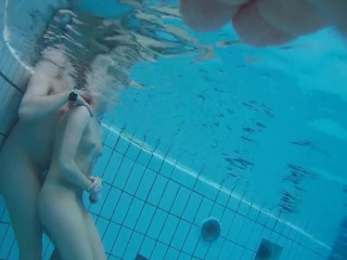 Underwater nude couple