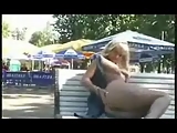 Girl shows all in the park