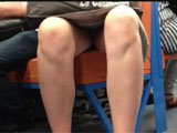 Upskirt on train