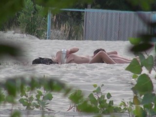 Couple having sex in beach