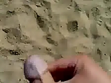 Cumming over hot teens at beach