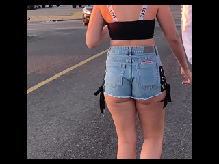 Cheeky shorts nice ass