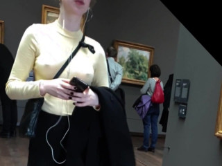 Braless pokies in museum