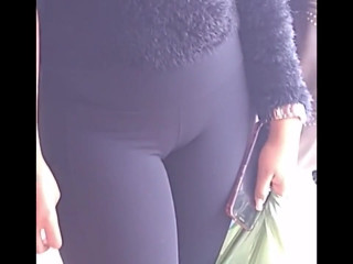 Curly hair chick fat camel toe