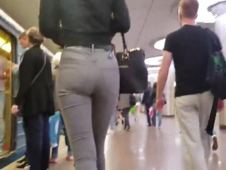 Tight ass asian on jeans