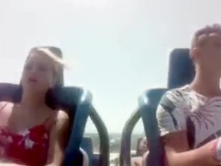 Roller coaster boobs exposed