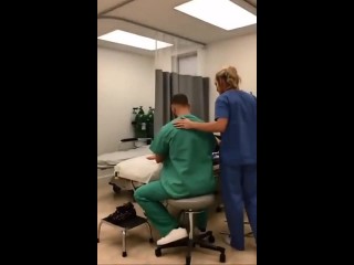 Nurse flashing in the hospital