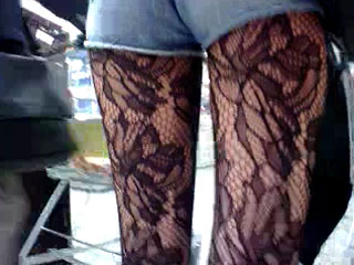 Girl Hot Pants Long Legs Shopping