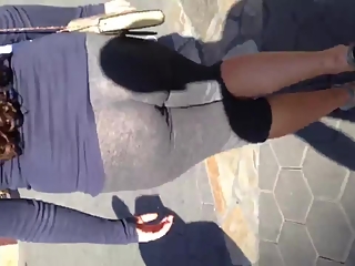 Tight see through sports pants ass