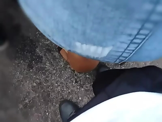 Guy rubs his crotch on long hair teen big ass