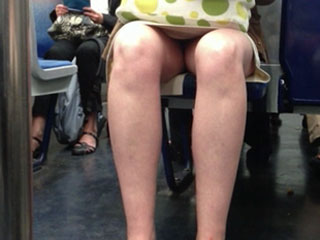Upskirt at the metro