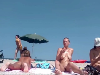 Nude women at beach