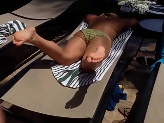 Woman in bikini secretly filmed