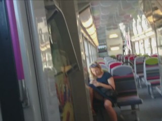 Teen in the train upskirt
