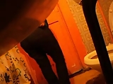 Fat girl caught peeing
