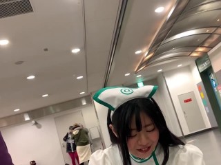 Two Cosplay Asians Upskirt