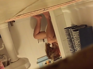 Woman caught in the bathroom