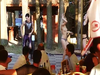Topless dance show for tourists