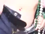 Stunning boobs and pussy in Mardi gras