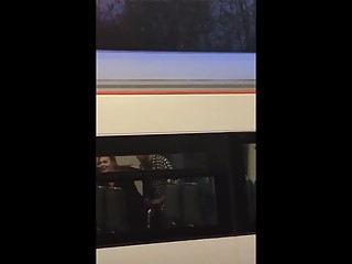 Blowjob in train