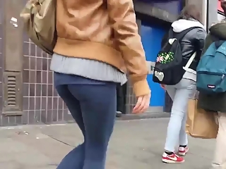Tight blue pants nice ass