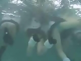 Upskirts under water
