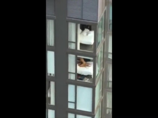 Couple fucking in hotel window spy